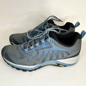 Merrell Siren Edge 3 Womens Trail Shoe Hiking Vibram Gray Blue Sz 7.5‎ Gorpcore